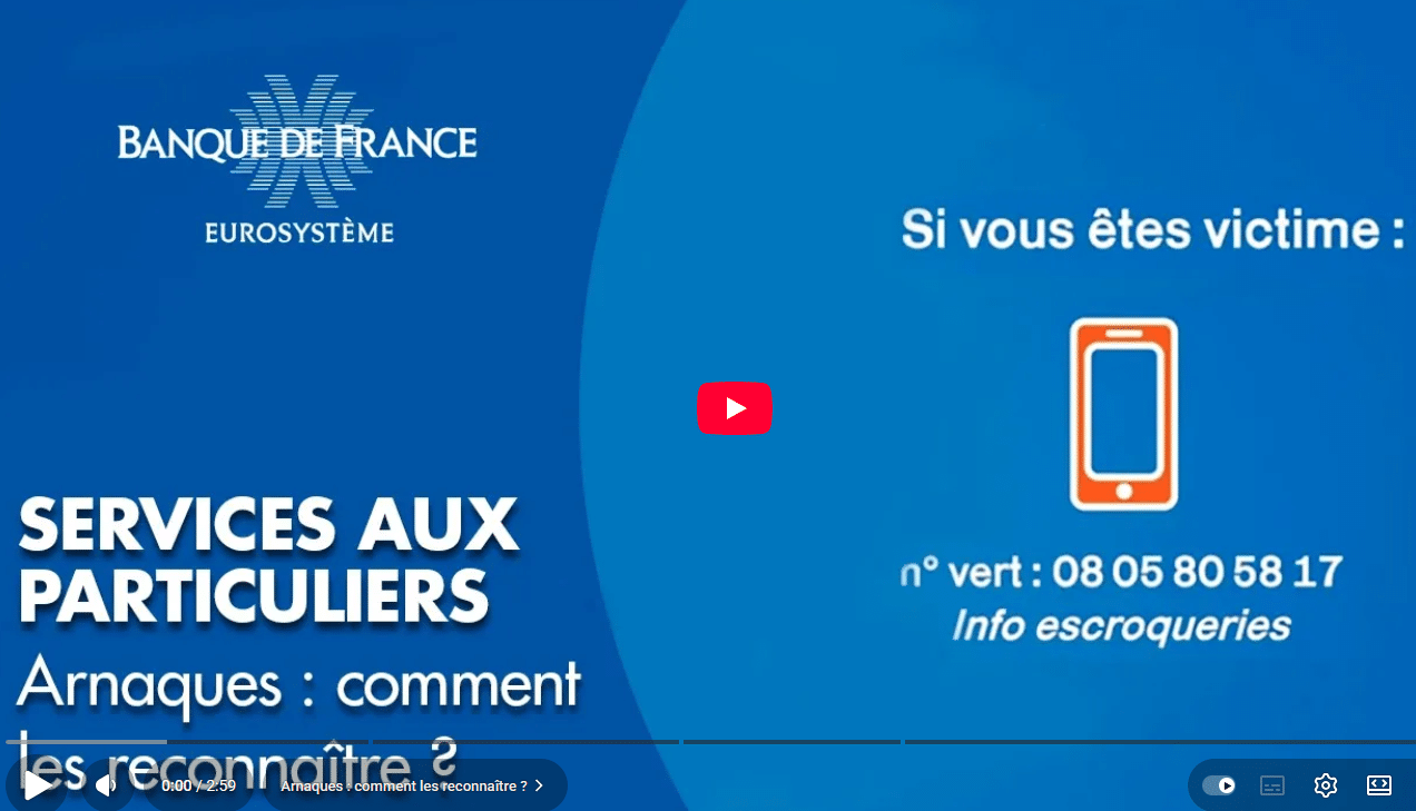 La Banque de France explique comment reconnaître les arnaques